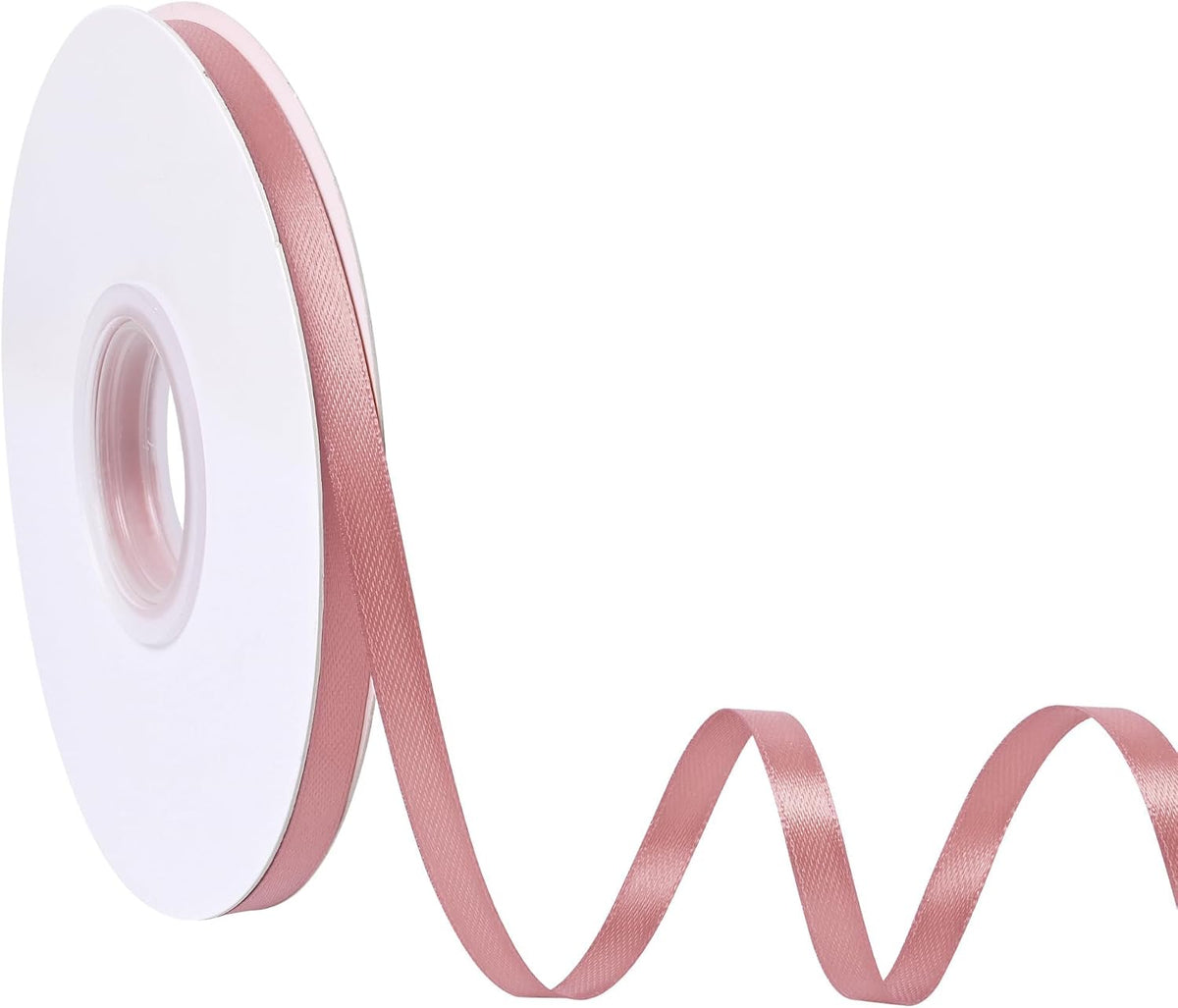50 Yards Double Faced Dusty Pink Satin Ribbon 1/4 inch Solid Ribbon for Gift Wrapping Crafts Wedding Decoration Bow