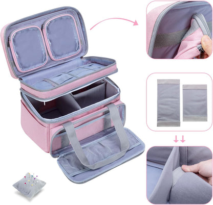 Double Layer Sewing Accessories Organizer, Pink