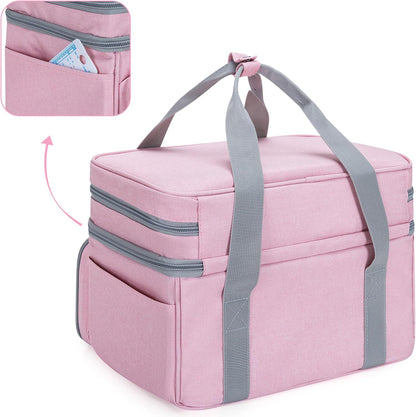 Double Layer Sewing Accessories Organizer, Pink