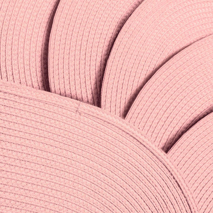 Placemats Set of 6 for Dining Table Washable Woven Non-Slip 18x12 inches Placemat Heat-Resistant Durable Table Mats for Dining Table Easy to Clean(Pink)