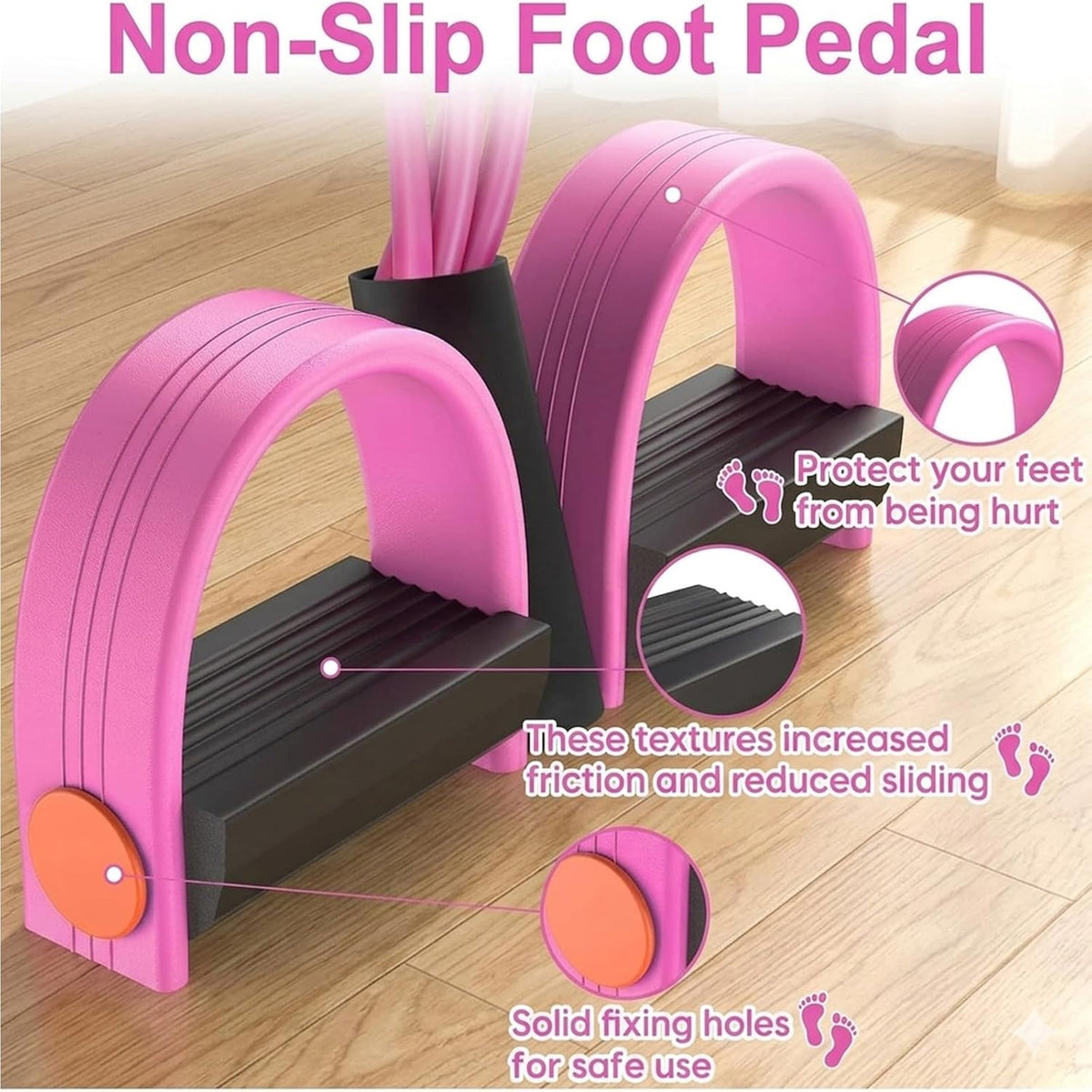 Multifunction Pedal Resistance Band with Handles