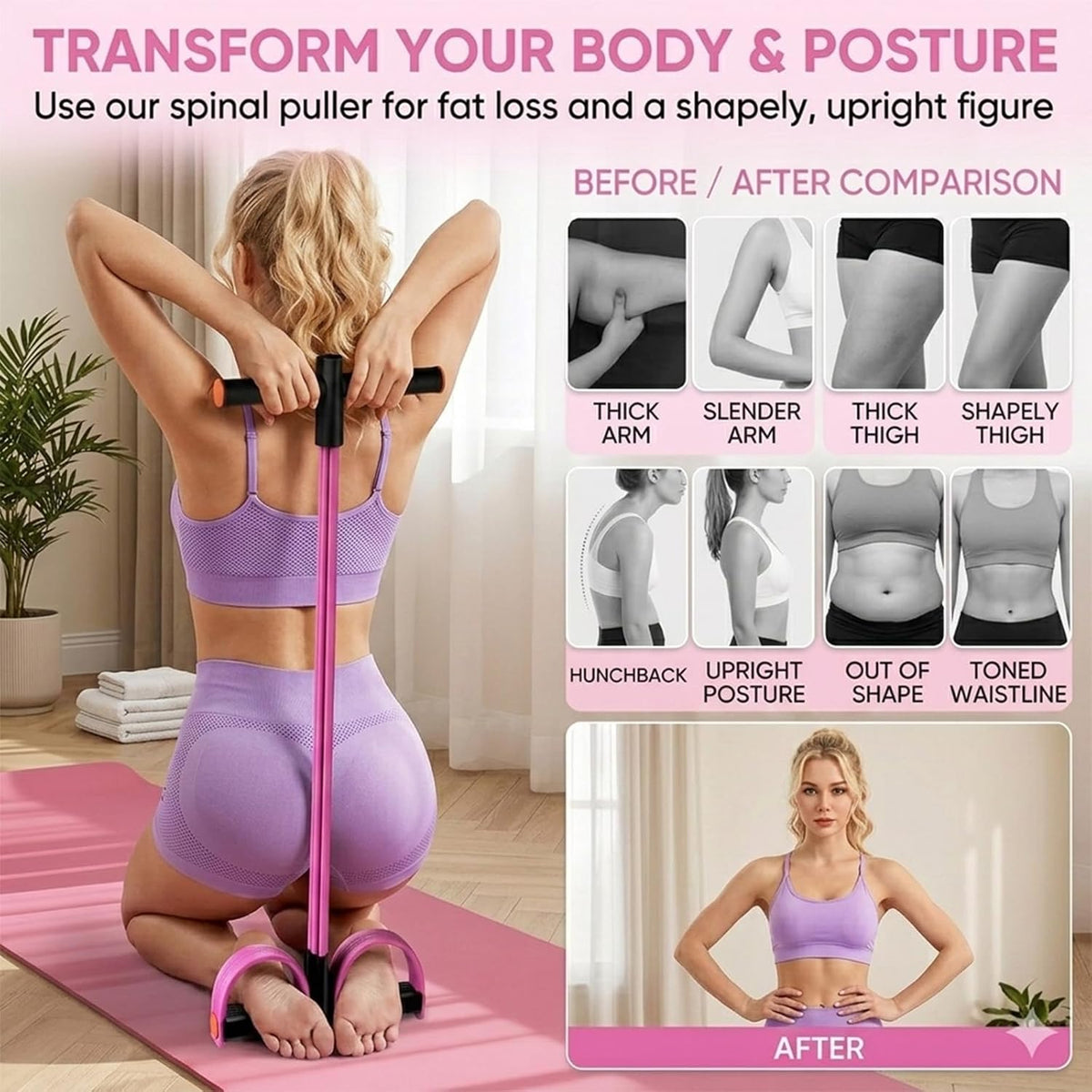 Multifunction Pedal Resistance Band with Handles