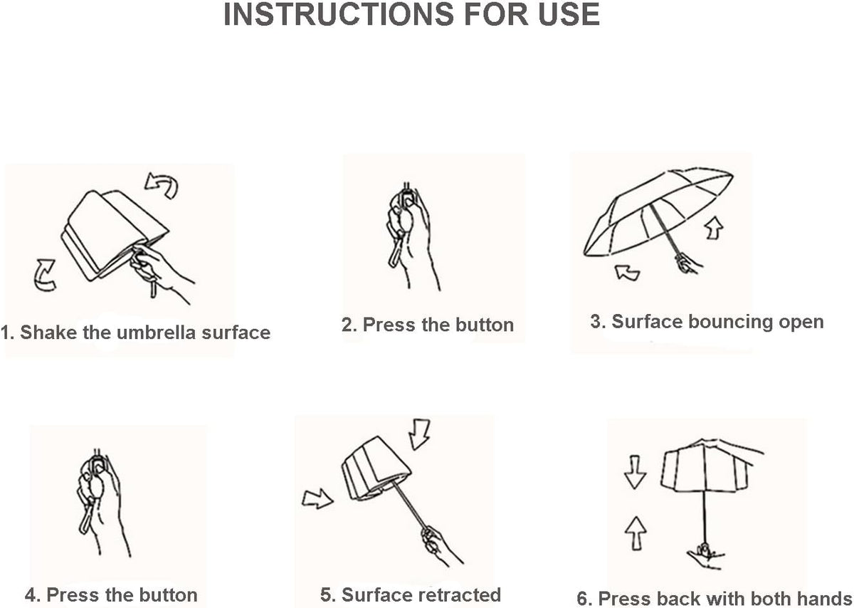 Automatic Anti-UV Folding Golden Parasol Umbrella Small Lightweight Compact Sun & Rain Umbrella