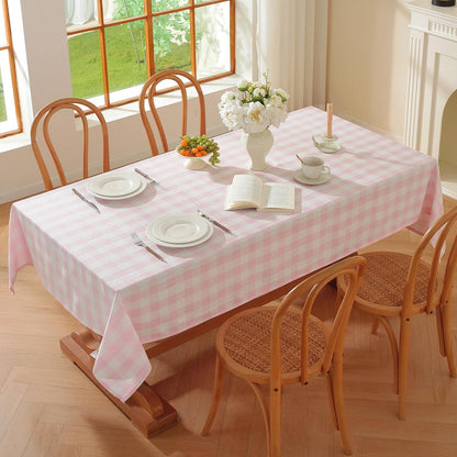 Gingham Tablecloths Rectangular Washable Picnic Table Cover 55”x 70”