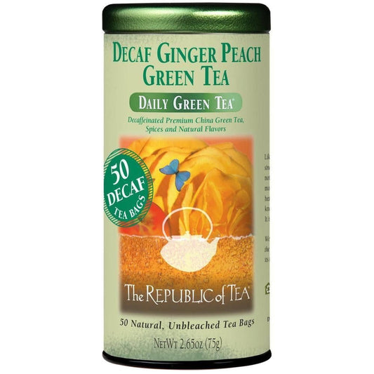 Daily Green Decaf Ginger Peach Green Tea, 50 Count