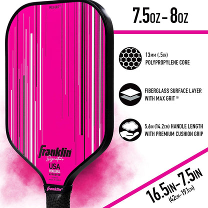 Pro Pickleball Paddles - Signature Series Pro Pickleball Paddle with MaxGrit Surface - USA Pickleball (USAPA) Approved Tournament Pickleball Paddles - 13mm + 16mm Polypropylene Cores