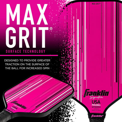 Pro Pickleball Paddles - Signature Series Pro Pickleball Paddle with MaxGrit Surface - USA Pickleball (USAPA) Approved Tournament Pickleball Paddles - 13mm + 16mm Polypropylene Cores