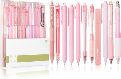 Pink Gel Pens Set, 12 Pack