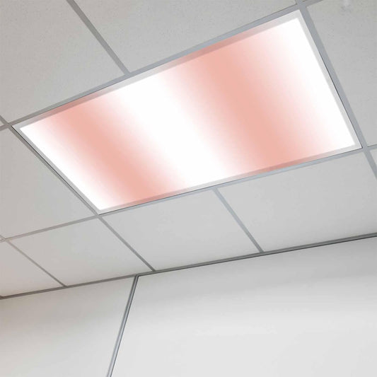 1 Pack Pink White Ombre Fluorescent Light Covers Gradient Color 4 x 2 Feet Light Covers for Ceiling Lights Classroom, Magnetic Light Filters for Office, Hospitals, Home