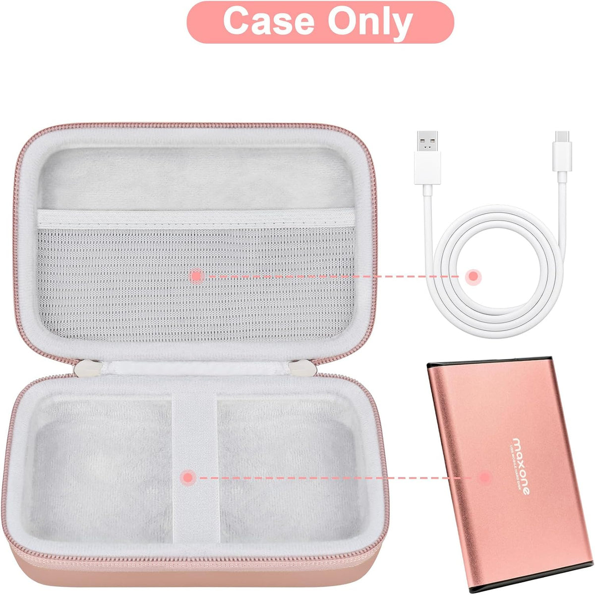 Case for Maxone 320GB 500GB 1TB Slim Portable External Hard Drive