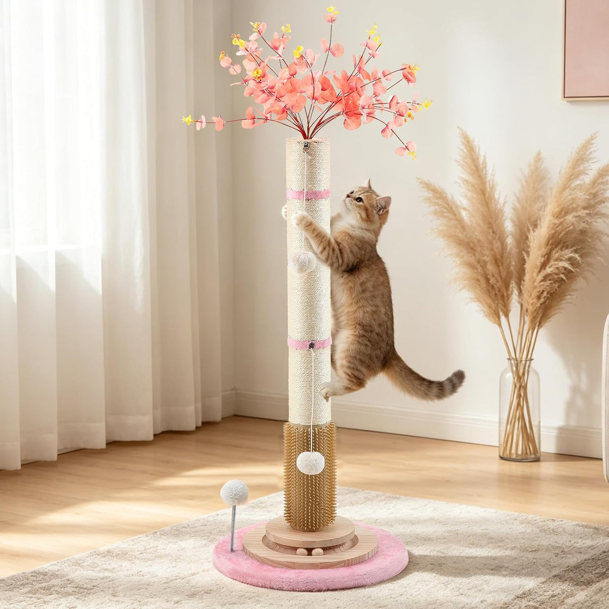 45'' Tall Cat Scratching Post Tree,Heavy Duty Scratcher for Indoor