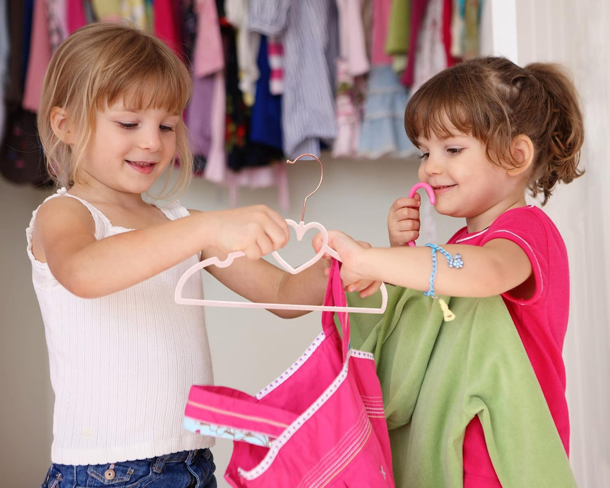 Velvet Baby Hangers, Kids Hangers with Clips for Toddler & Infant Clothes