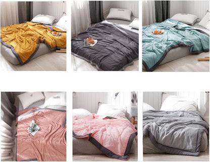 Ice Blanket for All-Season Lightweight Cooler Quilt for Hot Sleepers and Night Sweats Breathable Thin Comforter Cooling Double Sided Cold Effect Throw Blanket Bed (Pink,39''*55.12'')