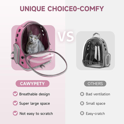Cat Backpack Carrier Large Space Bubble Backpack up to 12lbs Pink