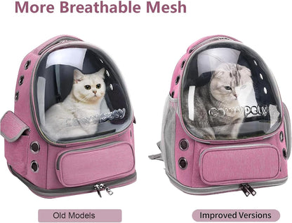 Cat Backpack Carrier Large Space Bubble Backpack up to 12lbs Pink
