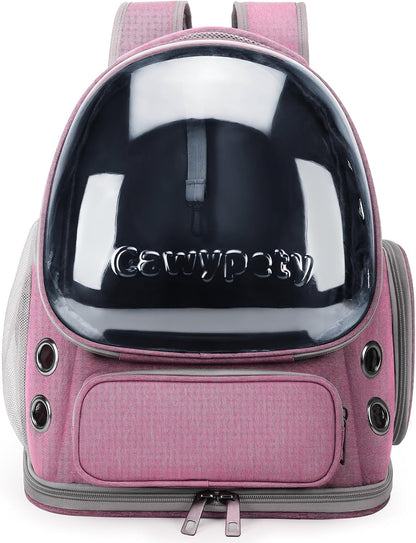 Cat Backpack Carrier Large Space Bubble Backpack up to 12lbs Pink