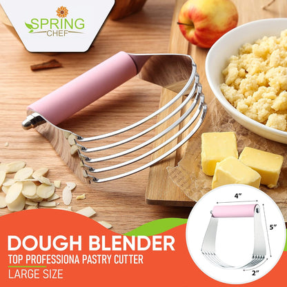 Large Dough Blender For Baking - Pro Pastry Blender - Pink