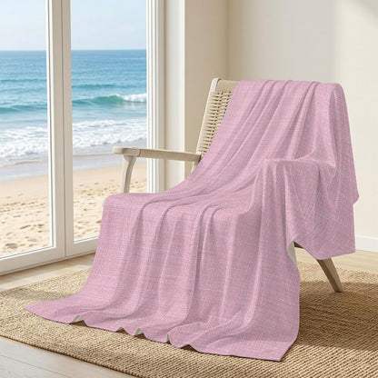 40"x60" Lap Cooling Blanket Pink Linen Texture Ice Silk Lightweight Breathable Soft Summer Blanket for Hot Sleepers Couch Bed Sofa Camping Farmhouse Solid Color