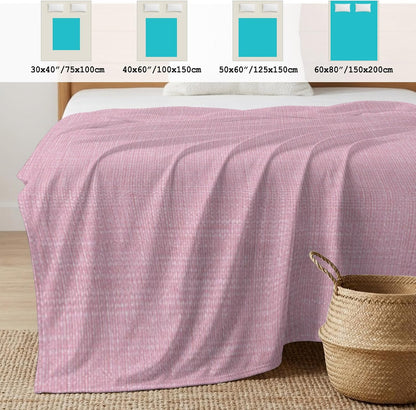 40"x60" Lap Cooling Blanket Pink Linen Texture Ice Silk Lightweight Breathable Soft Summer Blanket for Hot Sleepers Couch Bed Sofa Camping Farmhouse Solid Color