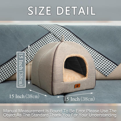 WINDRACING Cat Bed for Indoor Cats - Cat Cave Beds Cat House Cat Tent with Removable Washable Cushioned Pillow, Soft Kitten beds,Cat Beds & Furniture, for Small and Medium Pet Bed