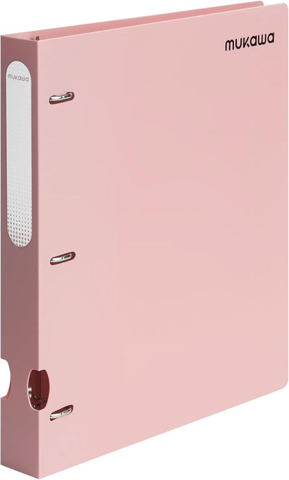 1 Inch 3 Ring Binder, D-Ring Binder Holds 250 Sheets, PP Cover with Writable Spine Label, Lay-Flat Design, Letter Size 8.5x11, Lightweight for School, Office & Home Organization, 1 Pack, Pink