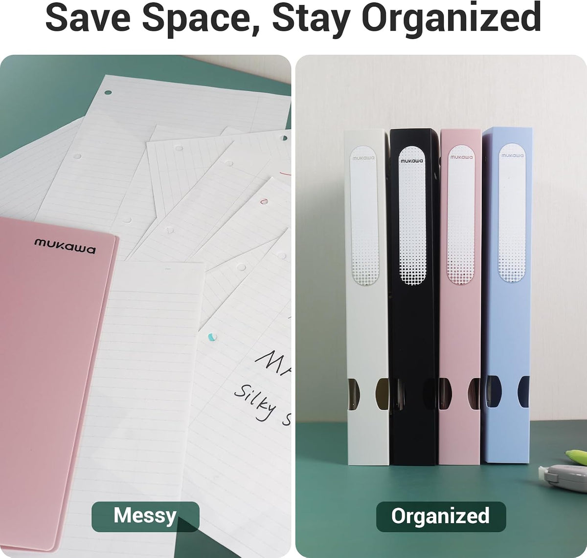 1 Inch 3 Ring Binder, D-Ring Binder Holds 250 Sheets, PP Cover with Writable Spine Label, Lay-Flat Design, Letter Size 8.5x11, Lightweight for School, Office & Home Organization, 1 Pack, Pink