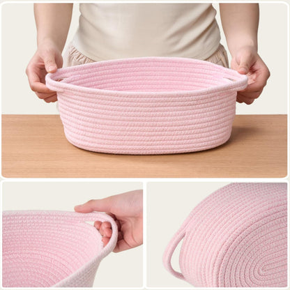 Gift Basket Empty, Small Baby Shower Basket for Gifts, Pink