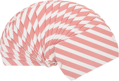 COLLBATH 20Pcs Pink Striped Gift Pillow Boxes for Snacks Candy Desserts Packaging Treat Boxes for Bakery Home Gift Shop Wedding Favor Party Supplies