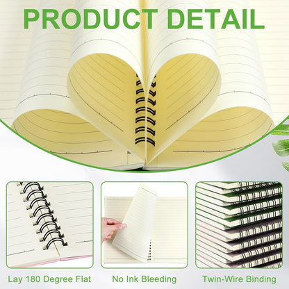 18 Pcs Spiral Notebooks, 1 Subject, Wide Ruled, Pink,Light Green