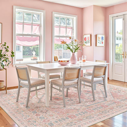 Pink Rugs for Bedroom-5x7 Area Rugs for Living Room,Girls Room