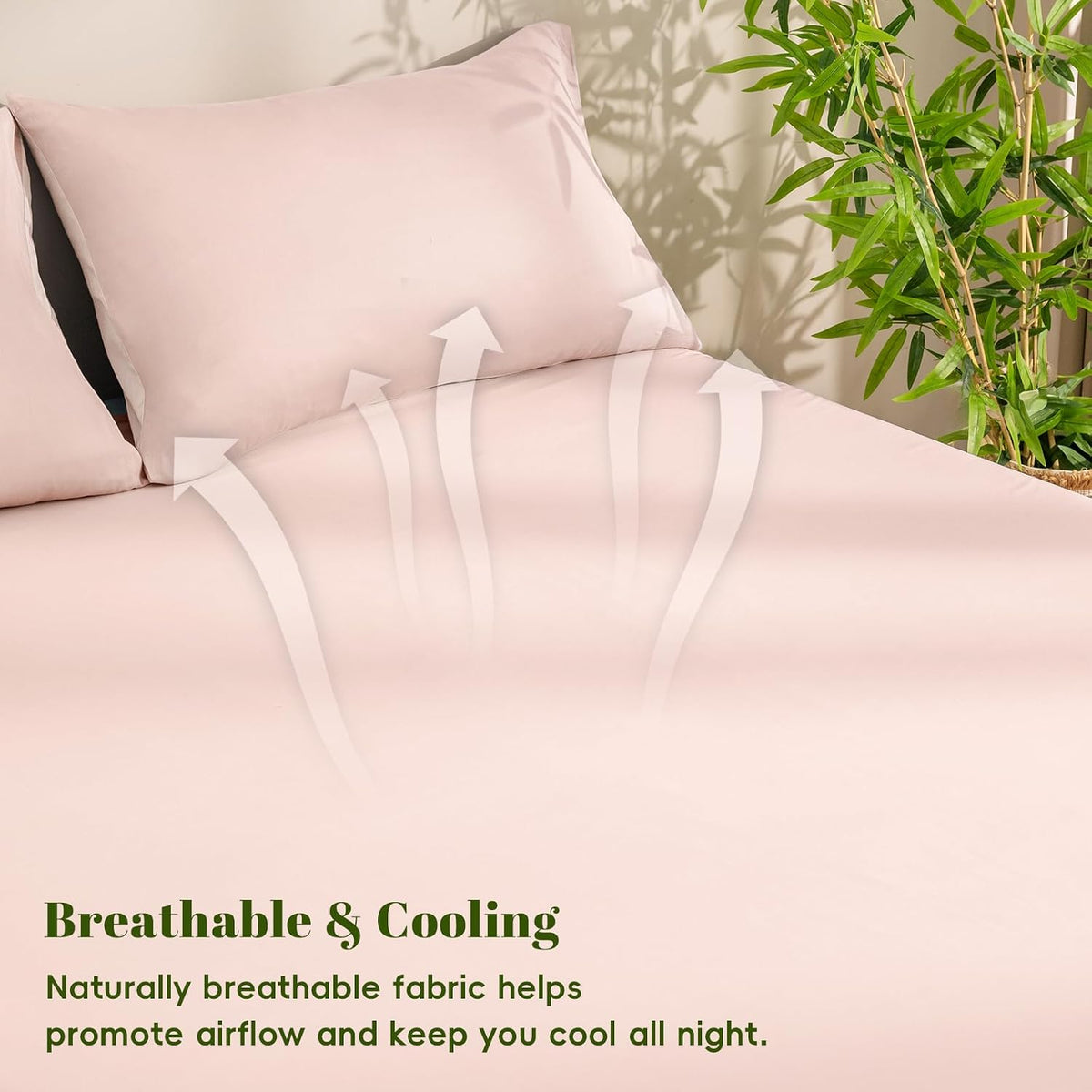 100% Rayon Derived from Bamboo Fitted Sheet Twin Size, 16" Deep Pocket,2.5cm Wider Strong Elastic Easy Fit, Breathable Silky Soft Skin-Friendly for Hot Sleeper,39"x 75",Peach Blush,No Pillowcases