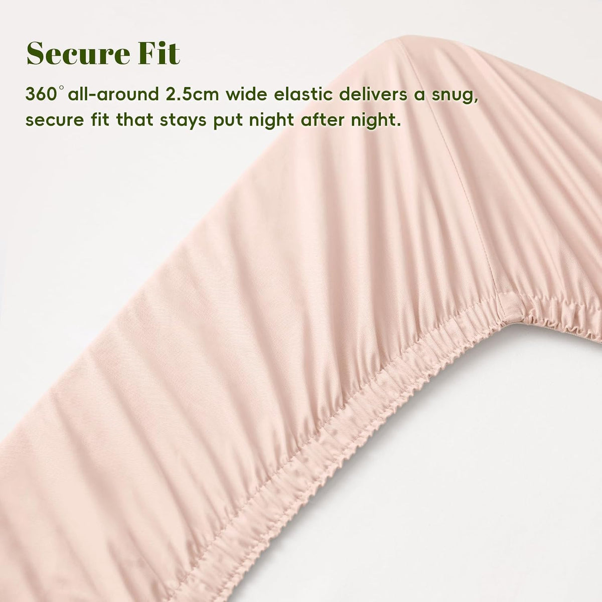 100% Rayon Derived from Bamboo Fitted Sheet Twin Size, 16" Deep Pocket,2.5cm Wider Strong Elastic Easy Fit, Breathable Silky Soft Skin-Friendly for Hot Sleeper,39"x 75",Peach Blush,No Pillowcases