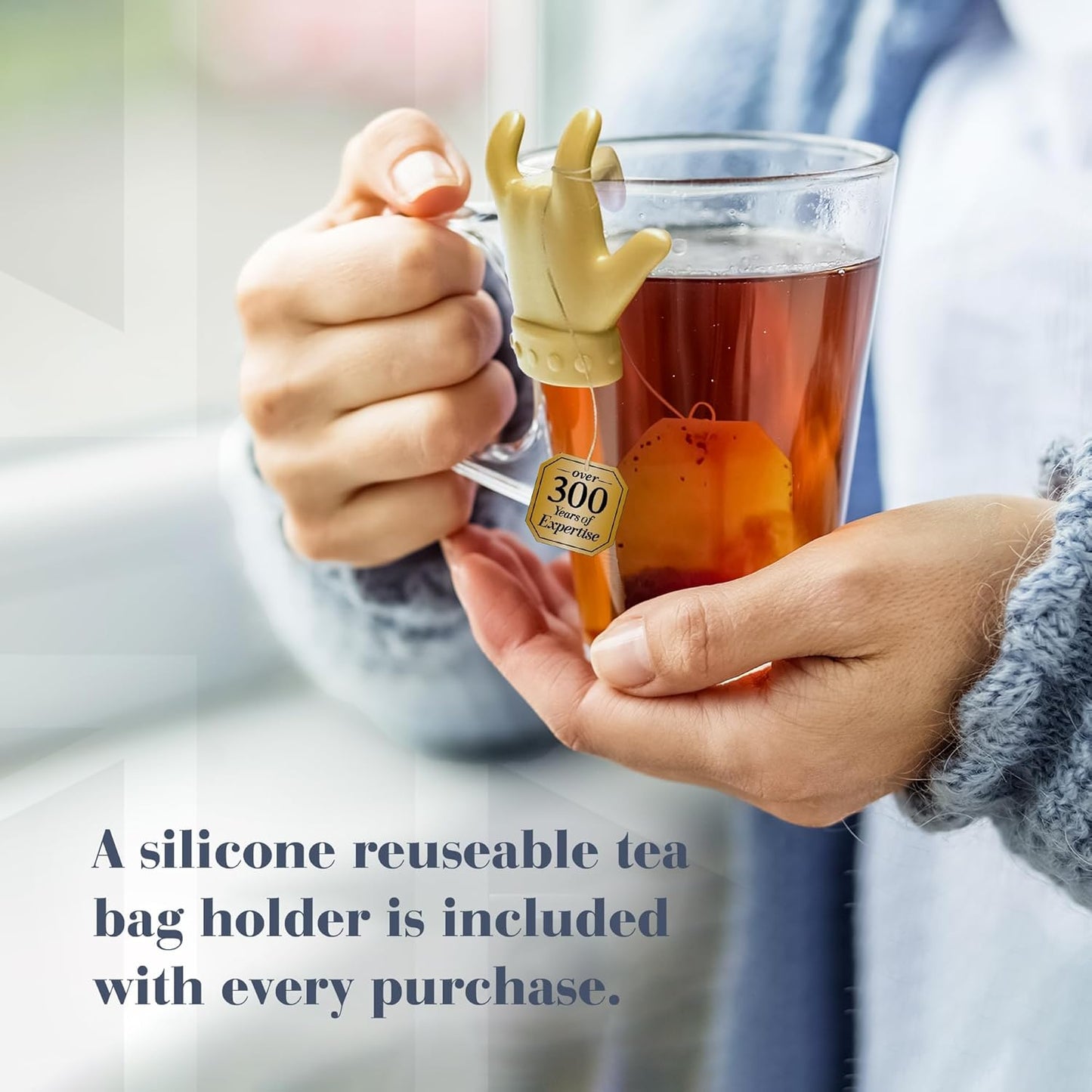 Peach & Orange Herbal Tea 2-Pack (20 Tea Bags Ea) – Naturally Caffeine-Free Sweet & Juicy Tea + Reusable Tea Bag Holder