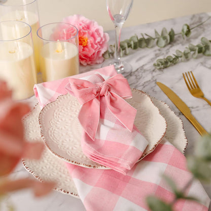 Bow Napkin Rings Set of 12, Pink Velvet Bow Tie Napkin Holder