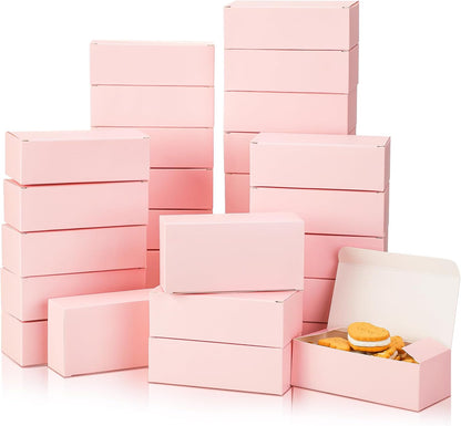 36 Pcs Pink Bakery Boxes 5.5 x 2.76 x 1.77 Inch Cookie Boxes Pastry Box for Cupcakes, Desserts, Cookies, Candies Donuts Cookie Containers for Party Favor and Gifts