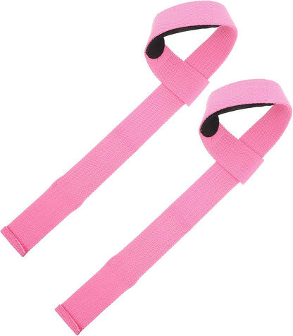 Wrist Strap for Gym Weightlifting 1 Pair Pink Silicone Anti-Slip Deadlift Wrist Brace Fitness Lifting Support for Workout and Strength Training
