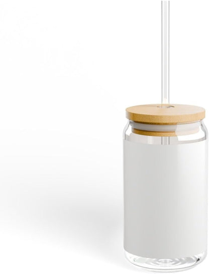 Light peach - nude flesh color - pastel orange - plain simple one single solid color 16oz Sipper Glass with Bamboo Lid and Straw