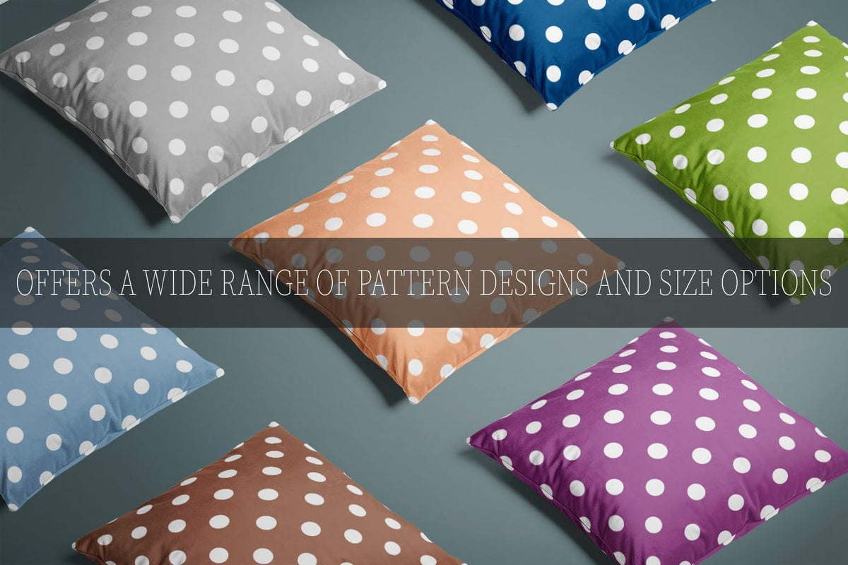 Peach Polka Dot Square Pillowcase Zippered Double-Sided Printing 18x18 Inches Decorative Throw Pillow Case Cushion Cover