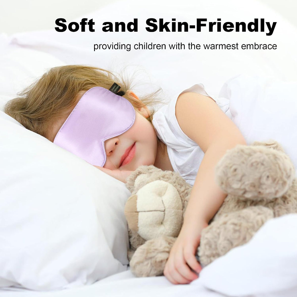 Silk Sleep Eye Mask for Kids, 100% Natural Pure Silk Sleeping Masks 2 Pack