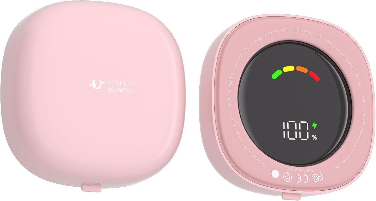 Rechargeable Hand Warmer with Large-Capacity Battery, Magnetic Transparent Design, Dual-Sided Heating with 3 Levels (113°F-140°F), Fast Type-C Charging, Great for Outdoor & Winter Gifts