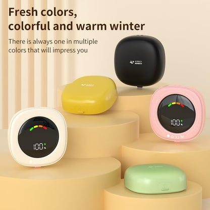 Rechargeable Hand Warmer with Large-Capacity Battery, Magnetic Transparent Design, Dual-Sided Heating with 3 Levels (113°F-140°F), Fast Type-C Charging, Great for Outdoor & Winter Gifts