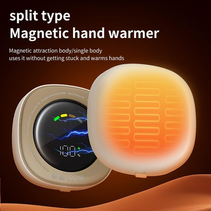 Rechargeable Hand Warmer with Large-Capacity Battery, Magnetic Transparent Design, Dual-Sided Heating with 3 Levels (113°F-140°F), Fast Type-C Charging, Great for Outdoor & Winter Gifts