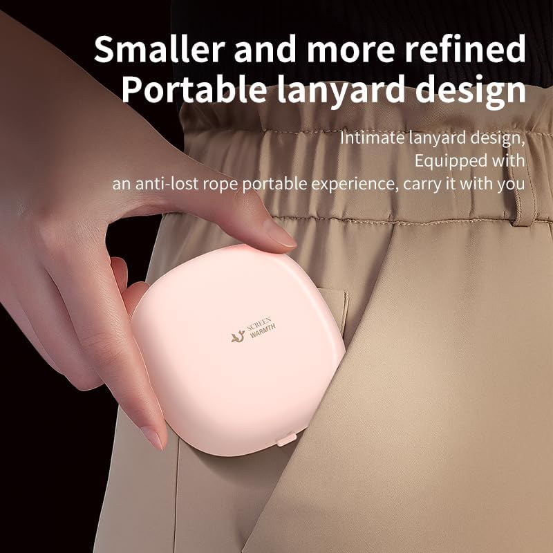 Rechargeable Hand Warmer with Large-Capacity Battery, Magnetic Transparent Design, Dual-Sided Heating with 3 Levels (113°F-140°F), Fast Type-C Charging, Great for Outdoor & Winter Gifts