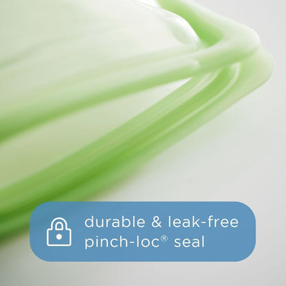 Premium Reusable Silicone Sandwich Bag, Tie Dye Pink, 28 oz