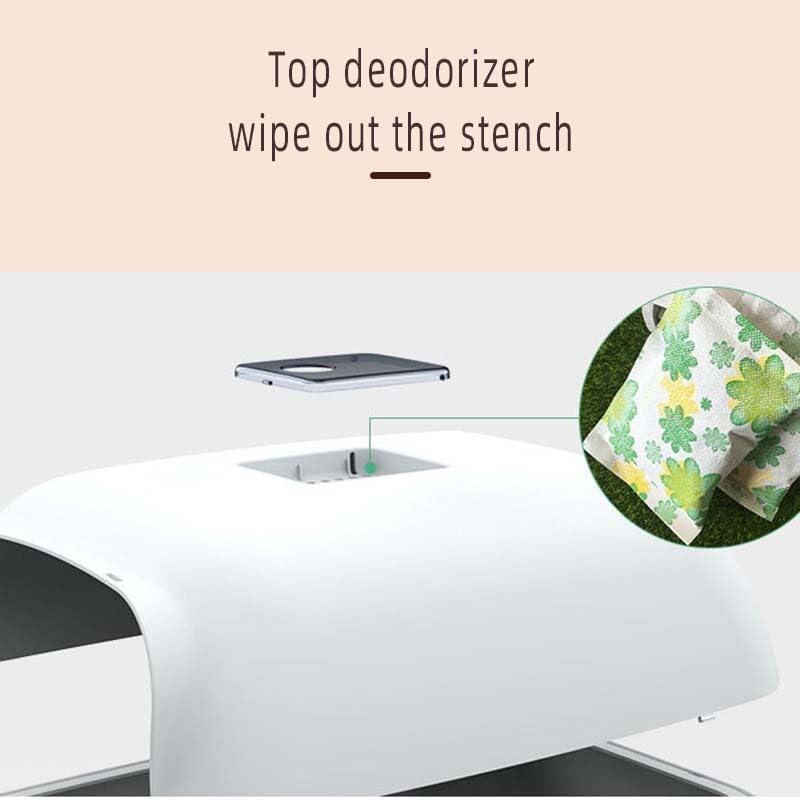 Deodorant Litter Box Cat Tray Fully Enclosed Pet Litter Box Plastic Toilet, Pet Accessories, High Capacity Litter Tray, Cleaning (Pink)