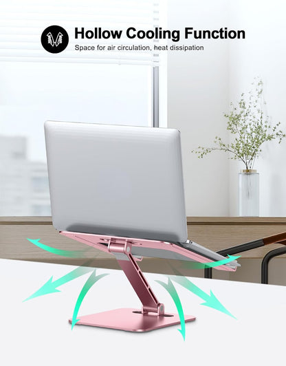 Aluminum Alloy Laptop Stand for Desk, Foldable Laptop Riser Holder