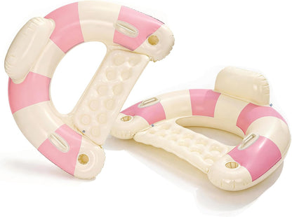 2PCS Pool Swim Ring Inflatable Pool Floats Water Fun Large Adult Swimming Pool Float for Beach Lake Summer Holiday Beach Party