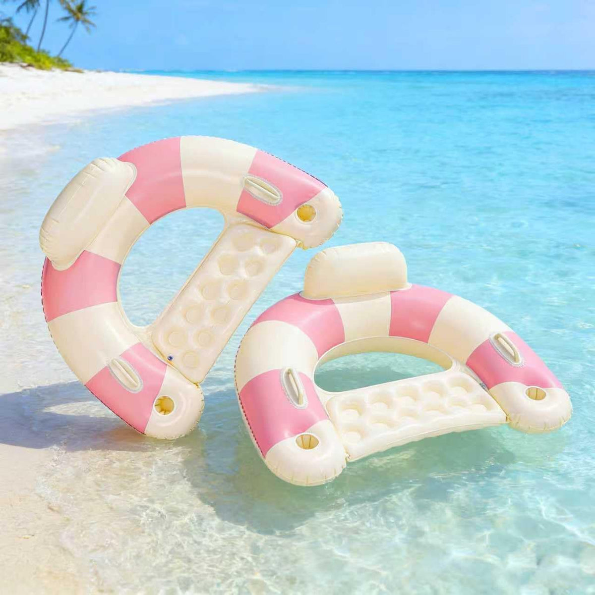 2PCS Pool Swim Ring Inflatable Pool Floats Water Fun Large Adult Swimming Pool Float for Beach Lake Summer Holiday Beach Party