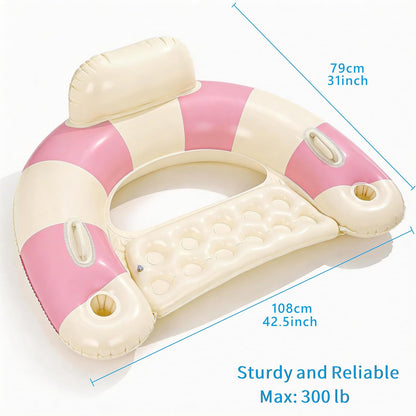 2PCS Pool Swim Ring Inflatable Pool Floats Water Fun Large Adult Swimming Pool Float for Beach Lake Summer Holiday Beach Party