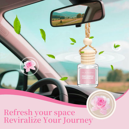 Car Air Freshener - Pink Sparkle Champagne Fragrance, 6 Pack